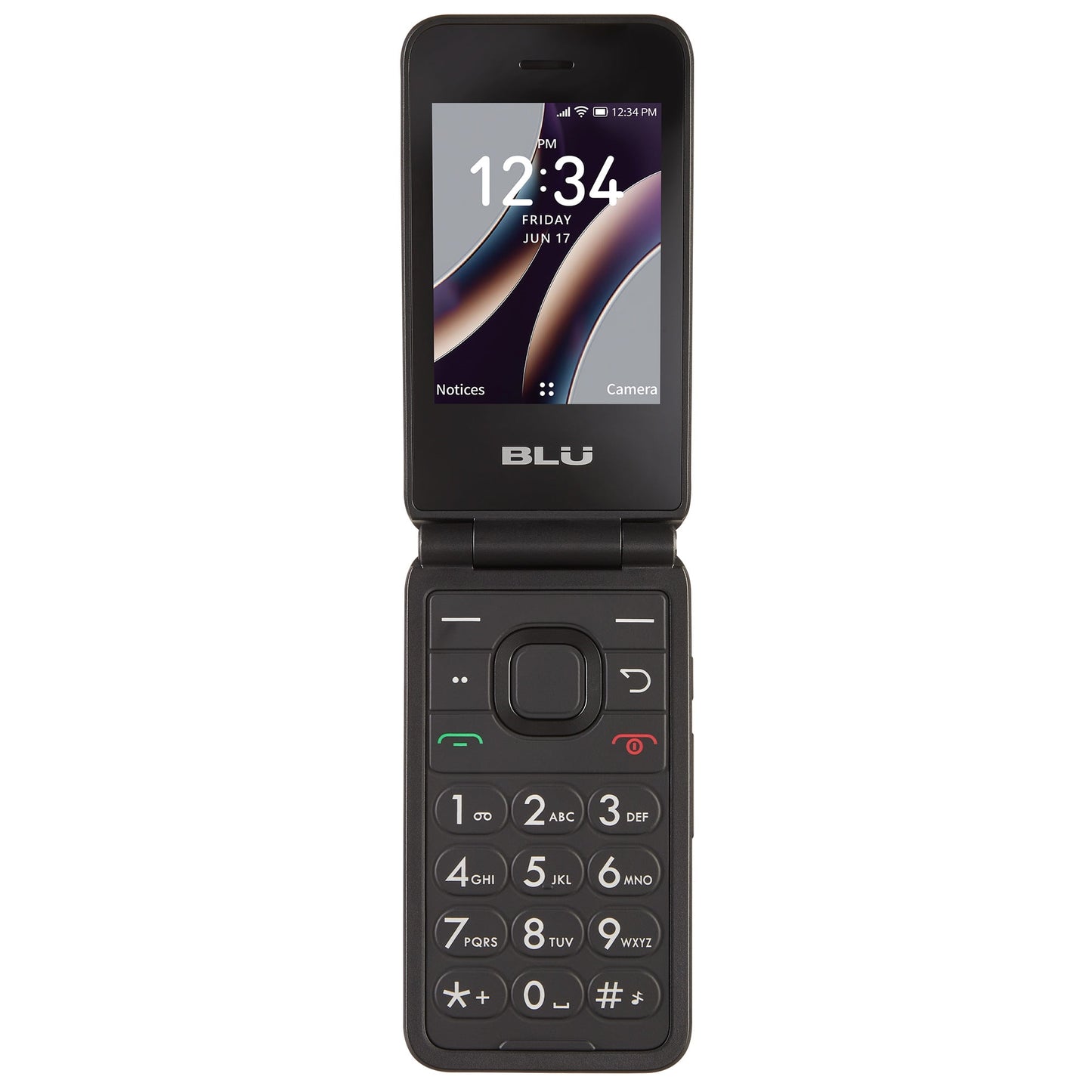 Walmart Family Mobile BLU Flex Flip Phone, 8GB, 4G, Black - Prepaid Fe
