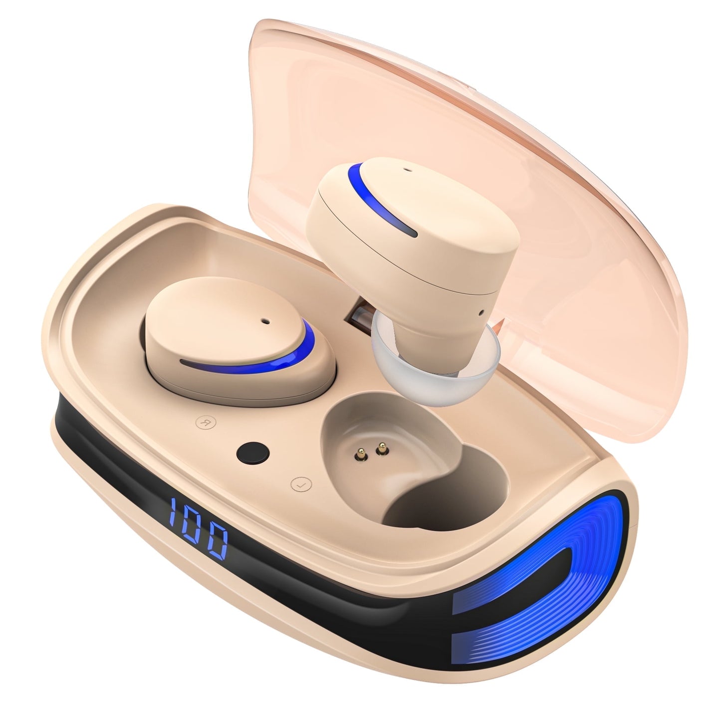 Cshidworld Wireless Earbuds, Bluetooth 5.0 Headphones IPX8 Waterproof,