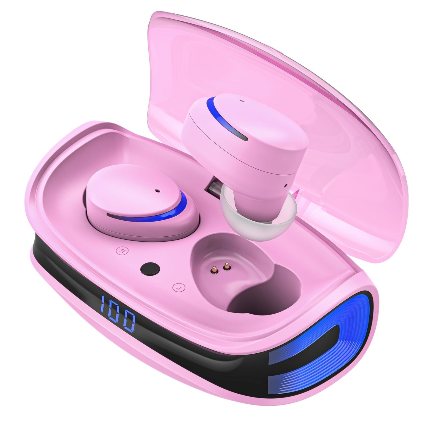 Cshidworld Wireless Earbuds, Bluetooth 5.0 Headphones IPX8 Waterproof,