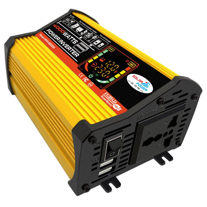 WheelX Portable Car Power Inverter 4000W,DC12V to AC110/220V Transform
