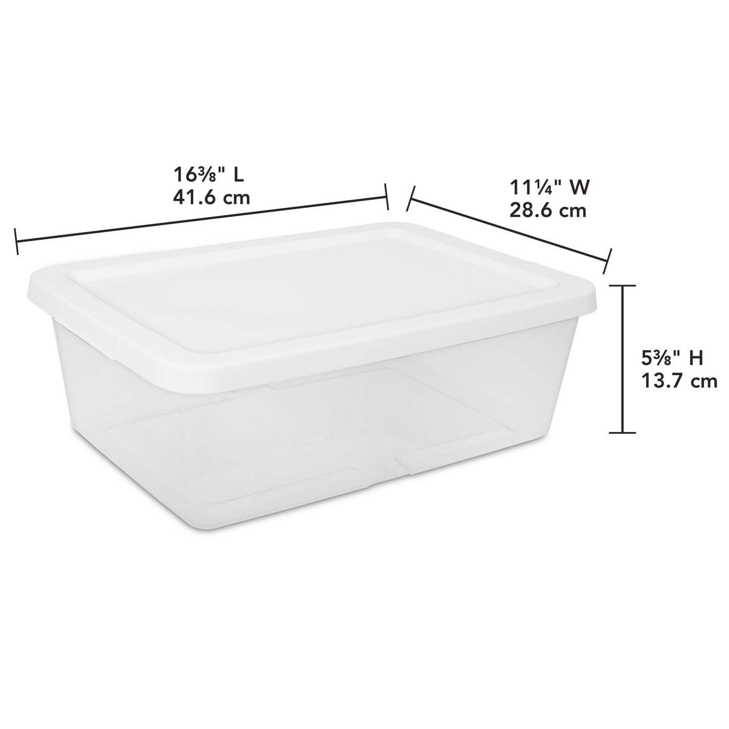 Sterilite Set of (4) 12 Quart Storage Bins, Clear Plastic Storage Bin