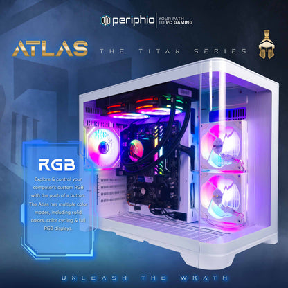 Periphio Atlas AMD Gaming PC, Liquid Cooled Ryzen 5 5600GT (4.4GHz Tur