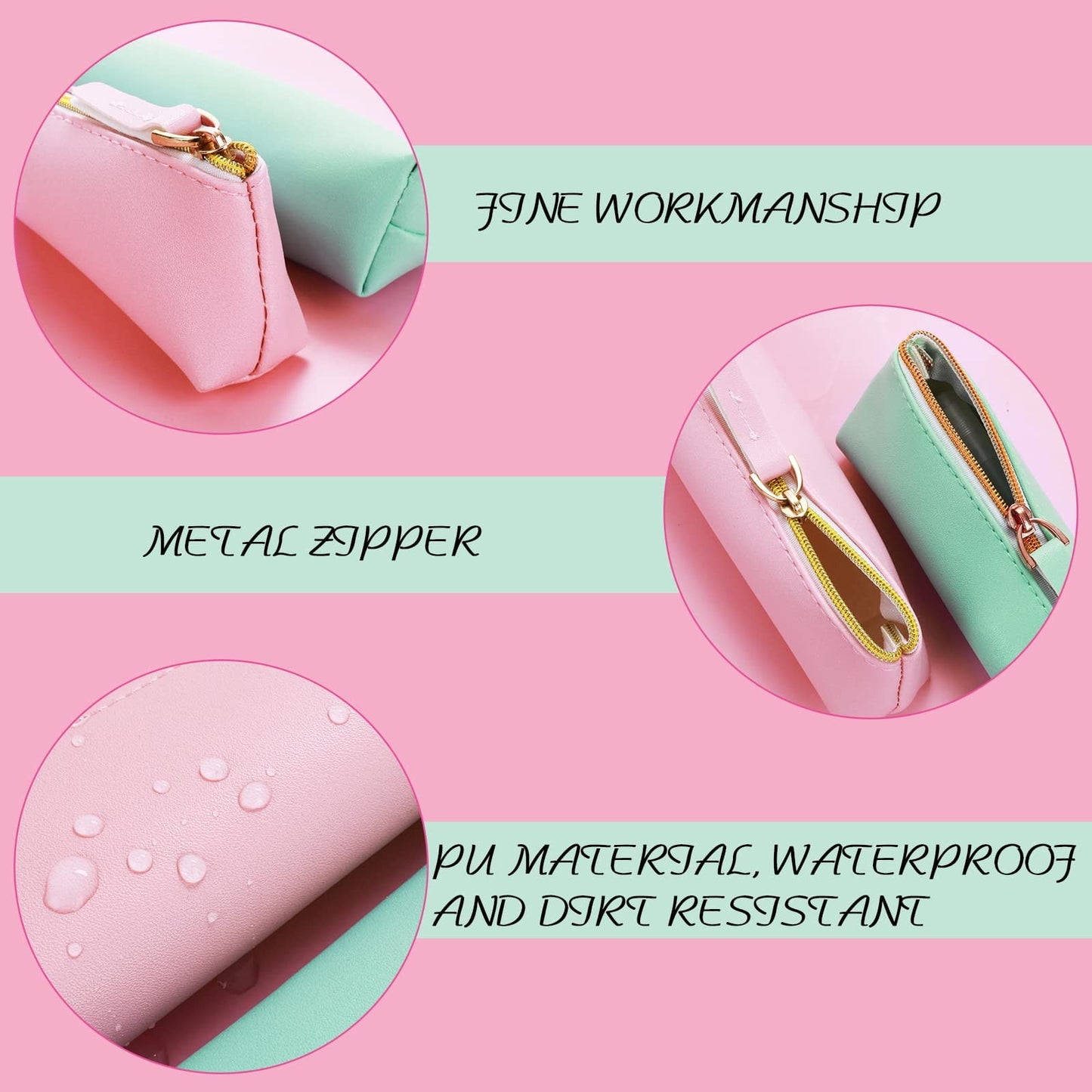 Toolix Leather Pen Pencil Case Cute Pencil Small Pen Bag Aesthetic Sta