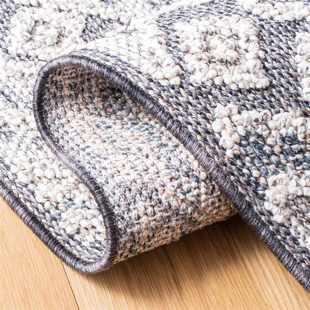 SAFAVIEH Global Dubhan Diamond Indoor/Outdoor Area Rug, Grey/Ivory, 8'