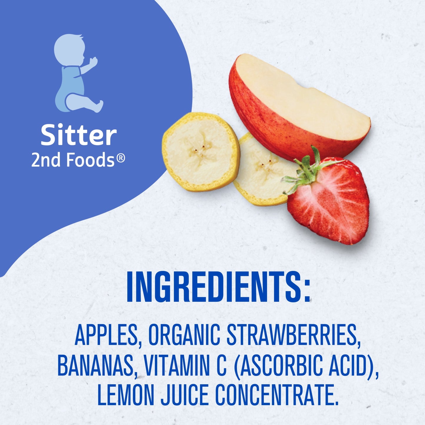 Gerber Stage 2 Baby Food, Apple Strawberry Banana Puree Tubs, Baby Pur