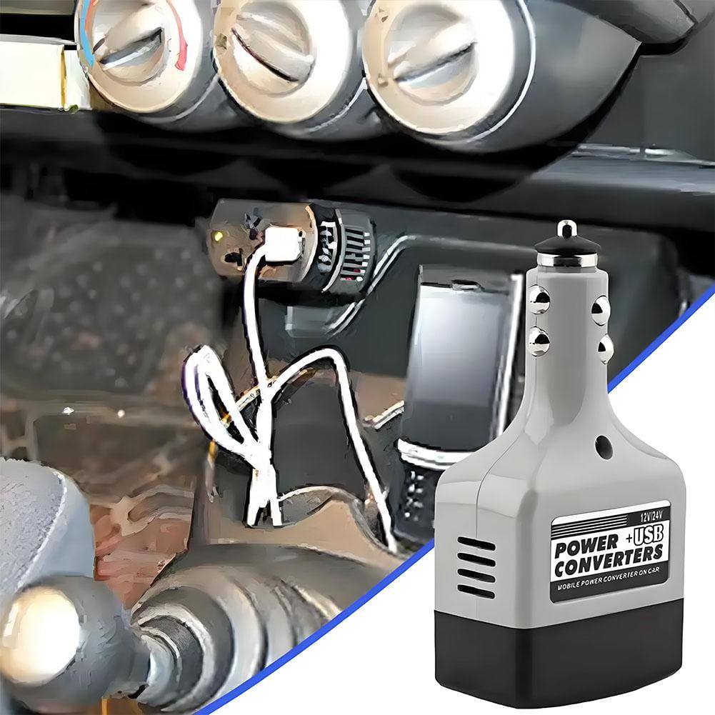 Car Power Inverter DC to AC Converter 150W with 2 AC Outlets and 2 USB