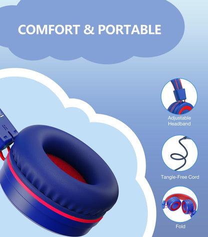 Upgrade USB Type C Kids Headphone for School, 94dB Safe Volume Limited