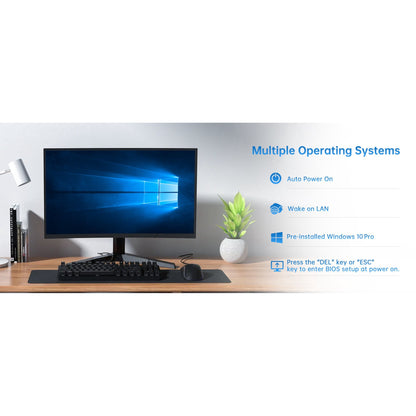 Industrial Mini PC, Kinupute Fanless Desktop Computer Core i5-4200U 1.