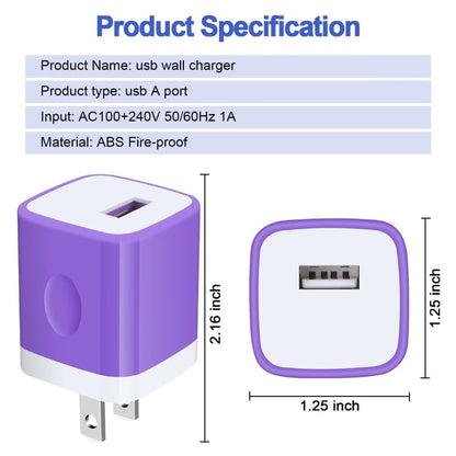 Charging Block,Type C Charger Block Fast Charging HopePow 3PCS 1A/5V U