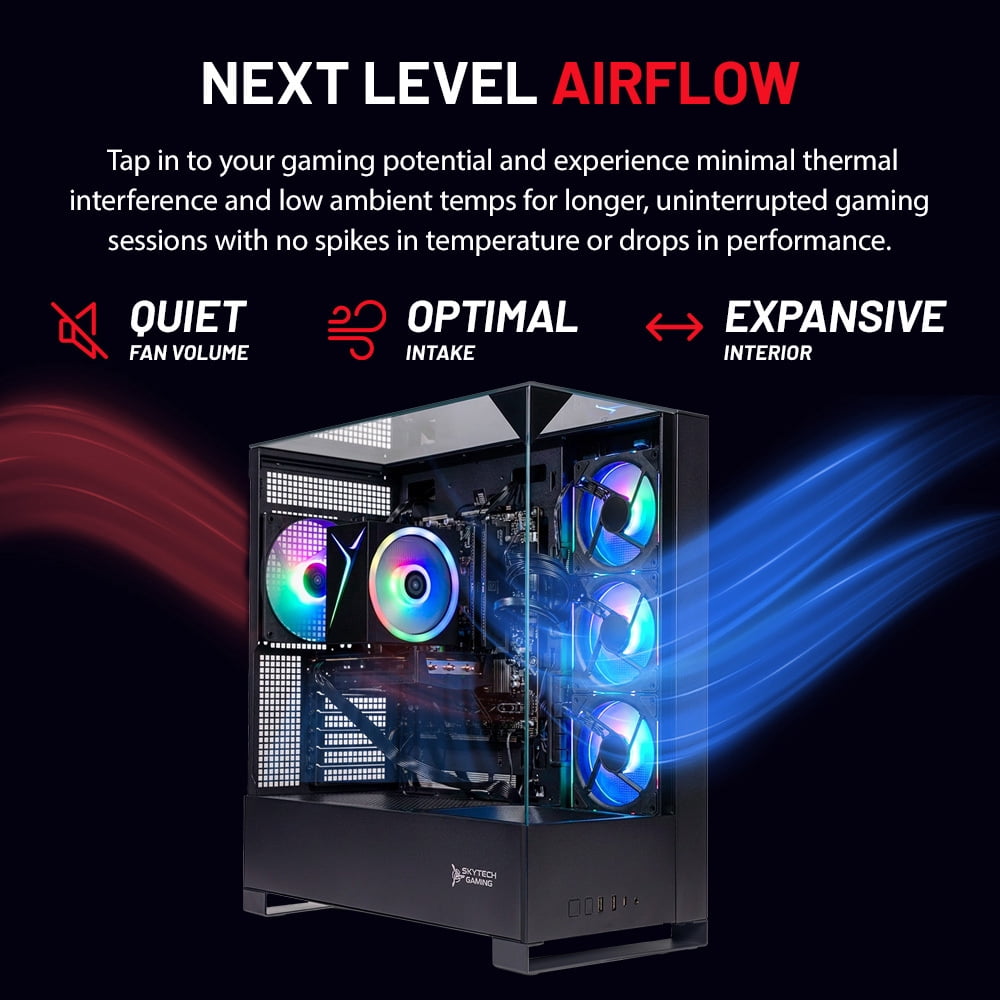 Skytech Gaming Shadow 5 Gaming PC, AMD Ryzen 7 7700 3.8GHz, NVIDIA RTX
