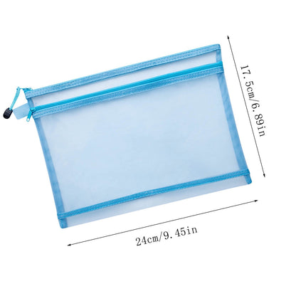JoyMoreHome Mesh Zipper Pouch,Waterproof Zipper Bags, Document Folders
