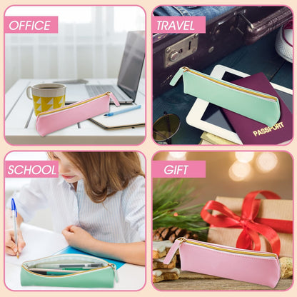 Toolix Leather Pen Pencil Case Cute Pencil Small Pen Bag Aesthetic Sta