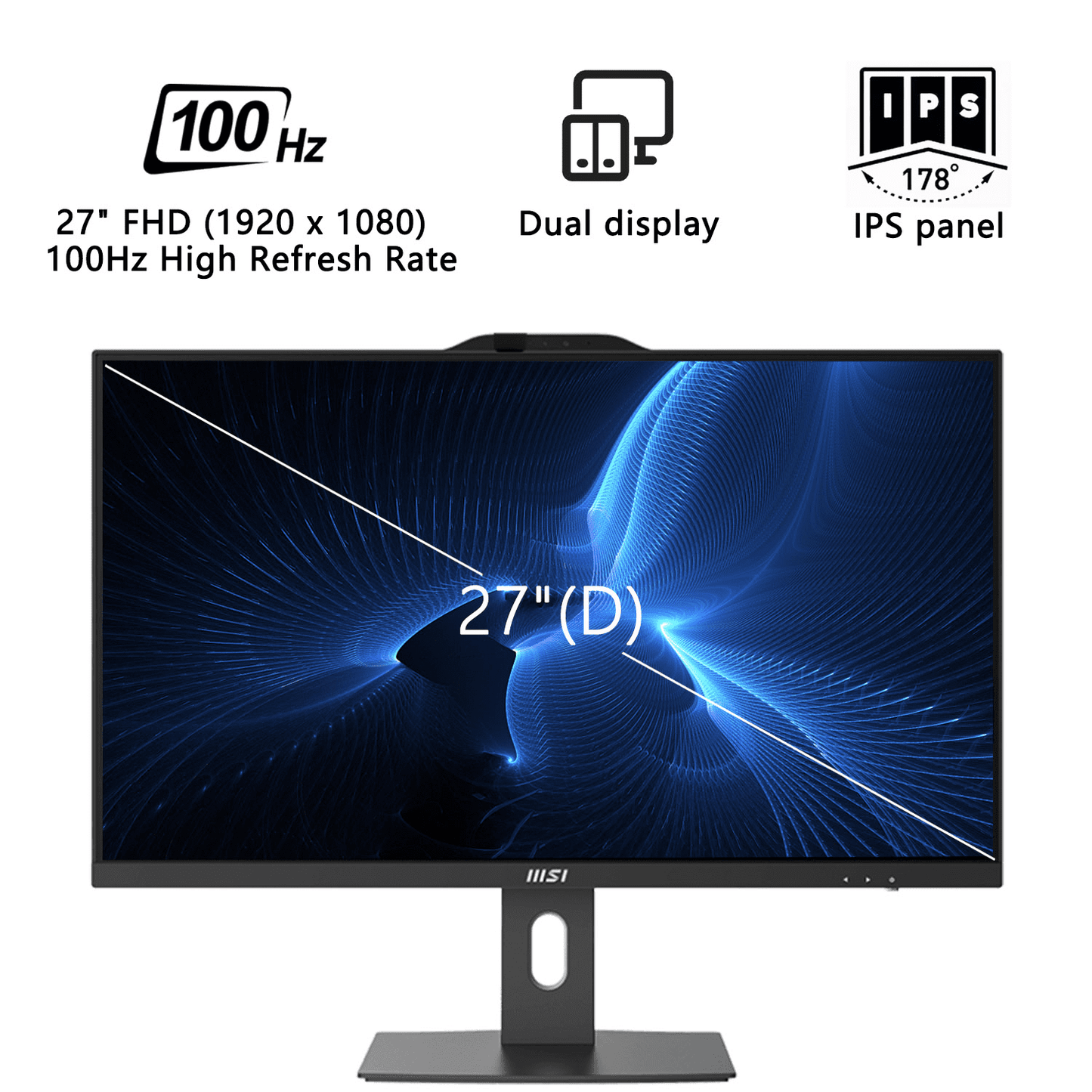 MSI PRO Business All-in-One, 27" FHD 100Hz, Intel Core i7-14700, 16GB