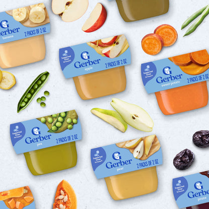 Gerber My 1st Veggies Starter Kit, Baby Food Puree, 2 oz Tubs, Variety