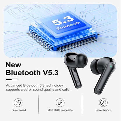 Wireless Ear Buds 48H Playtime Bluetooth Ear Buds Stereo Bluetooth Hea