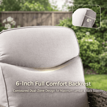 Bellefurn Outdoor Swivel Rocker Patio Chairs with Side Table,Patio Swi