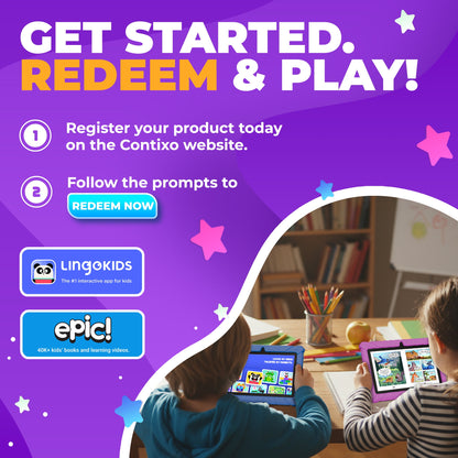 Contixo K102 Kids Tablets Bundle, Educational Tablets for Kids with Ca
