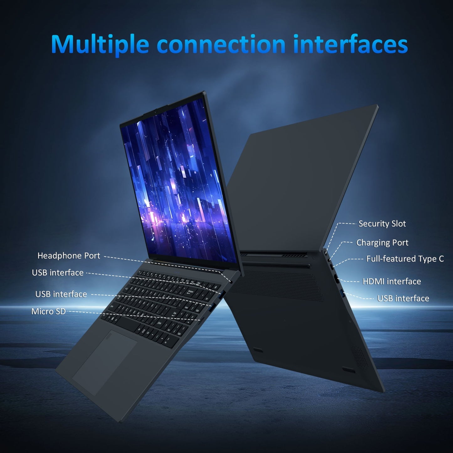 KurieTim 16" Laptop Computer, 16GB RAM 512GB SSD AMD Ryzen 5 3500U wit