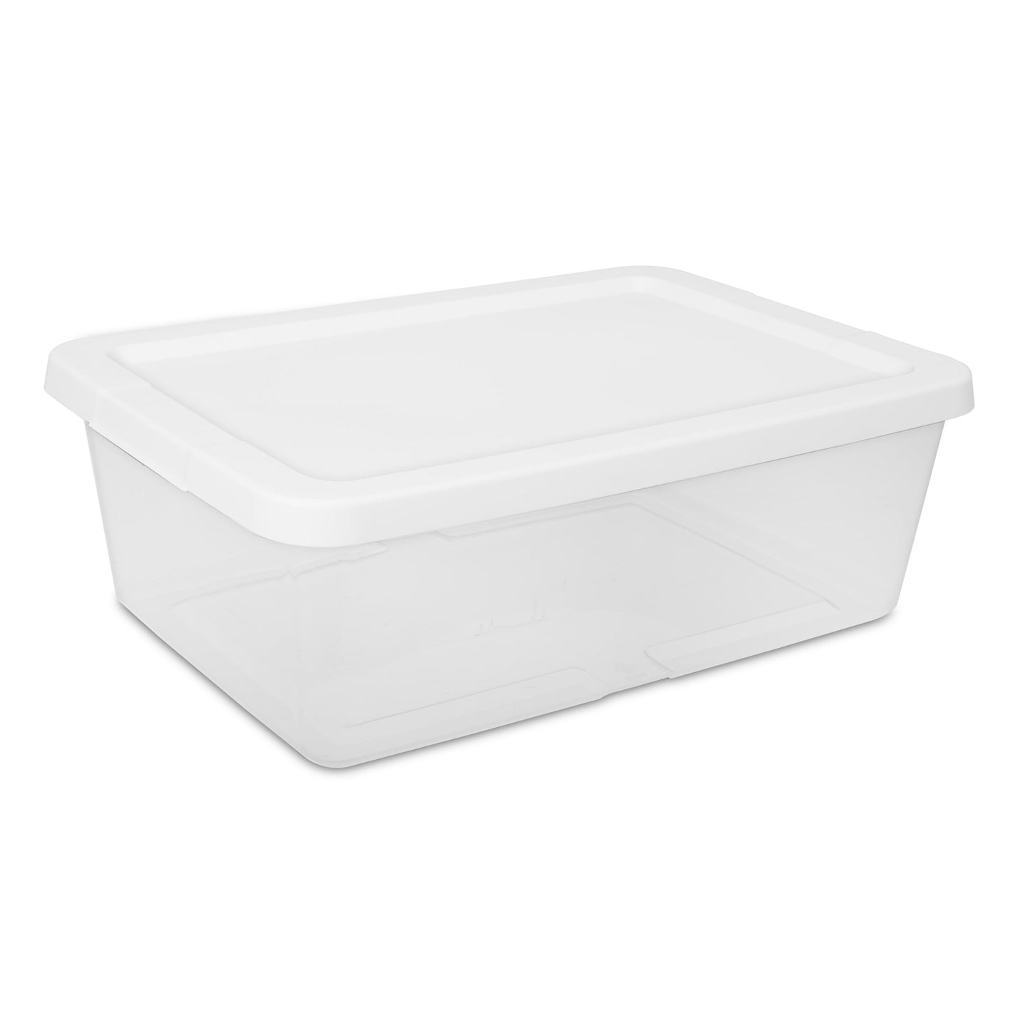 Sterilite Set of (4) 12 Quart Storage Bins, Clear Plastic Storage Bin