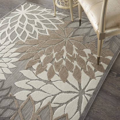 Nourison Aloha Indoor/Outdoor Natural 6' x 9' Area Rug, (6x9)