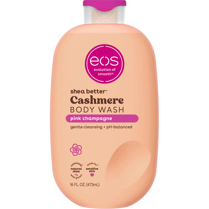 eos Shea Better Cashmere Body Wash, Pink Champagne, Creamy Gel Formula