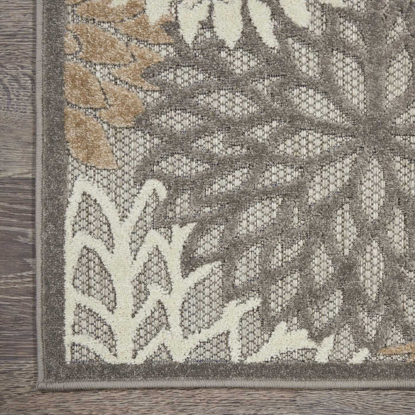 Nourison Aloha Indoor/Outdoor Natural 6' x 9' Area Rug, (6x9)