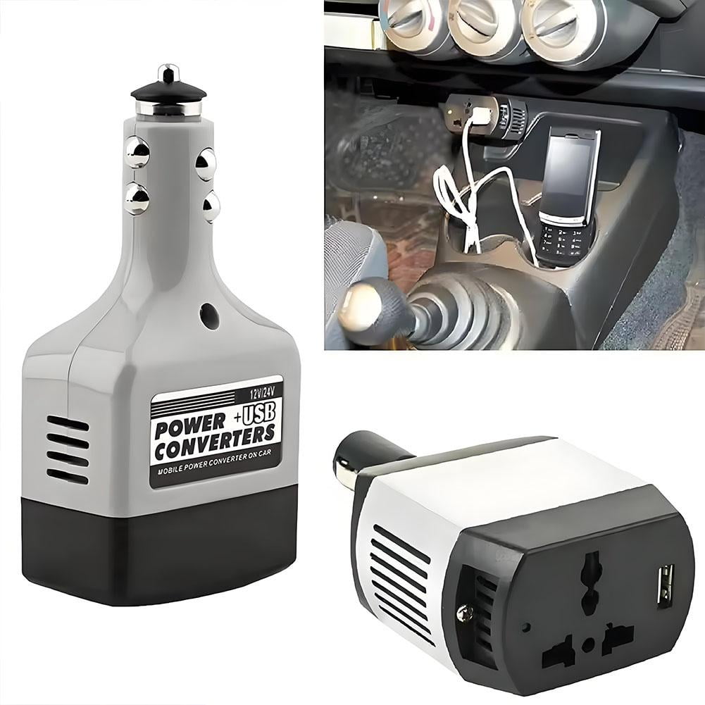Car Power Inverter DC to AC Converter 150W with 2 AC Outlets and 2 USB