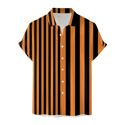 Mens Shirts Short Sleeve Printed Fashion Mens formal Shirts,Yellow,M