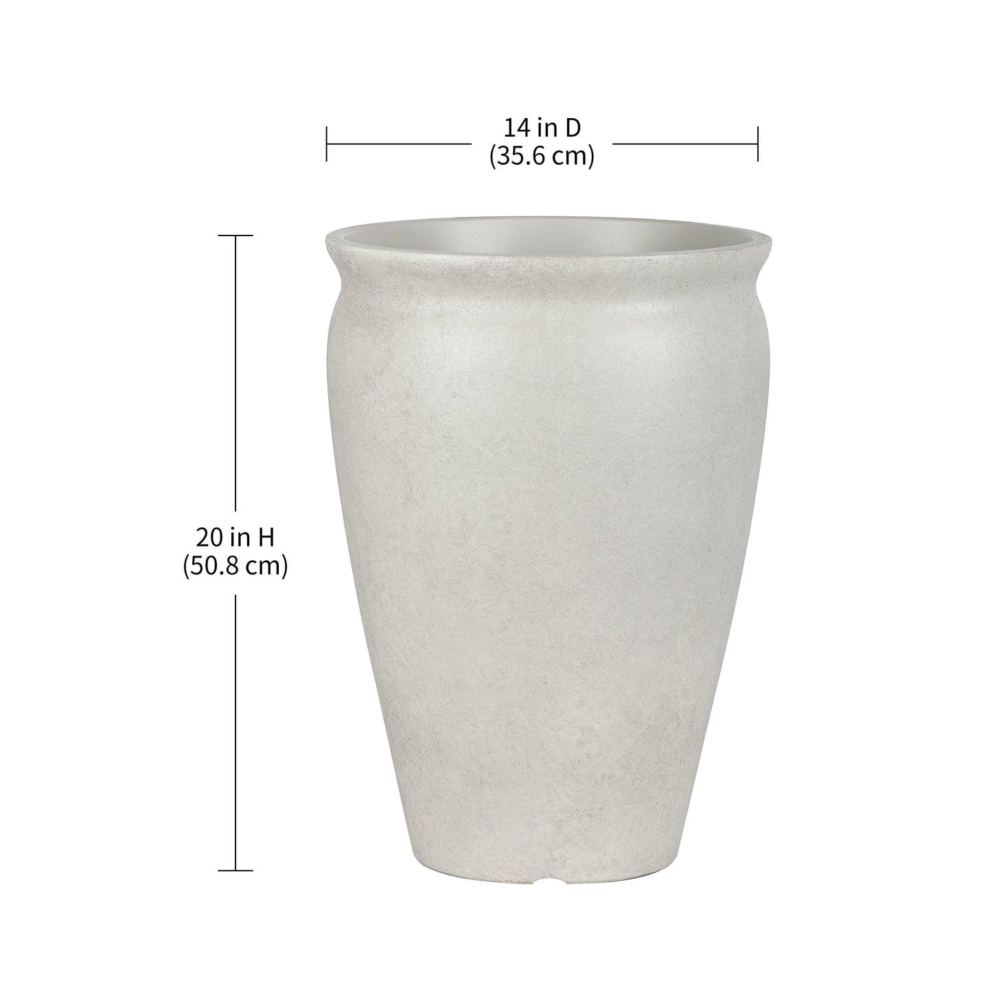 Better Homes & Gardens 14inch Hawthorn Planter Gypsum with Modern Desi