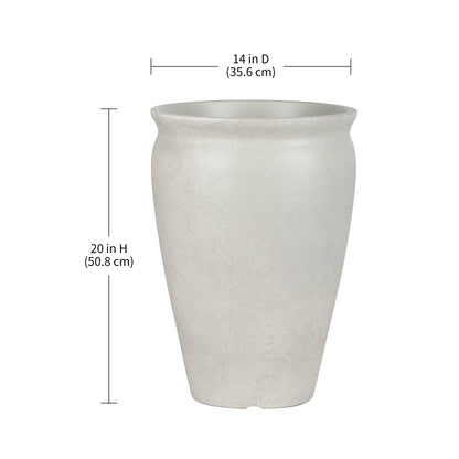 Better Homes & Gardens 14inch Hawthorn Planter Gypsum with Modern Desi