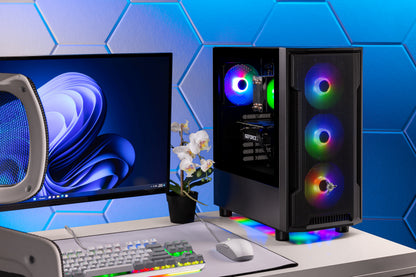 Skytech Shadow Gaming PC Desktop AMD Ryzen 5 5500 NVIDIA GeForce RTX 3
