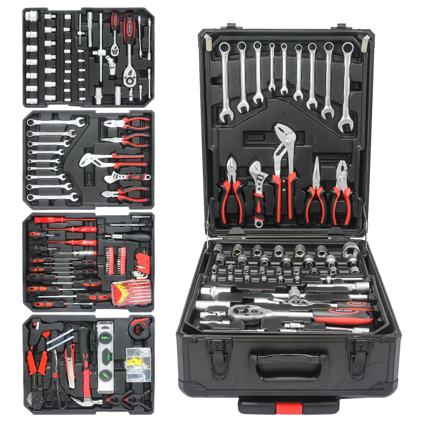 M optimized Home Tool Kit, Household Repair Hand Tool Set with Tool Bo