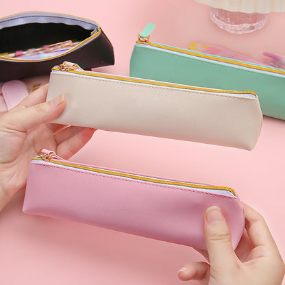 Toolix Leather Pen Pencil Case Cute Pencil Small Pen Bag Aesthetic Sta