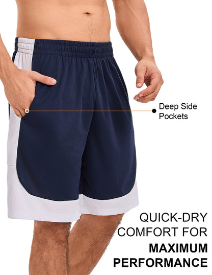 TELALEO 5 Pack Mens Mesh Athletic Basketball Shorts Gym Shorts with Po