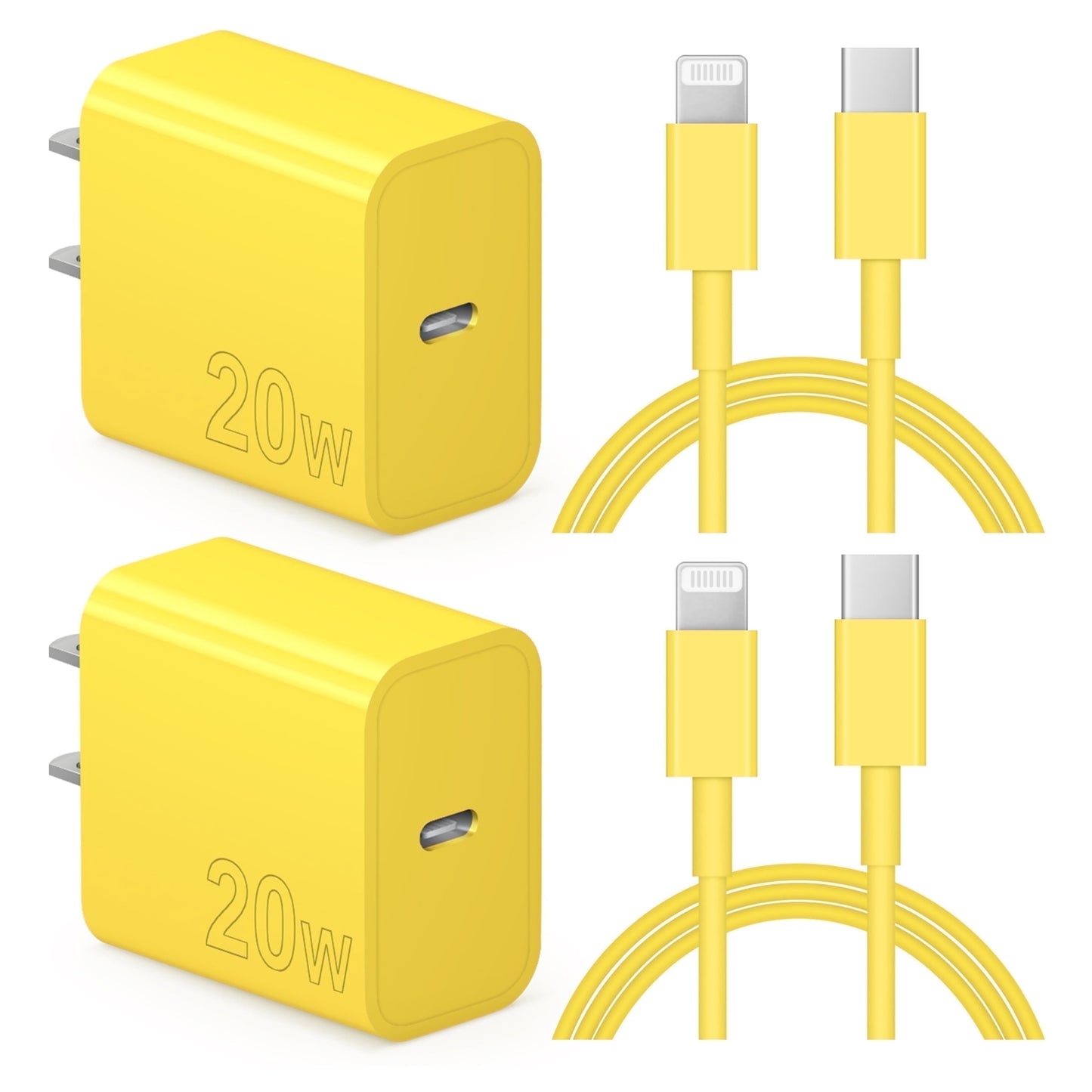 Coreykin 20W USB C Wall Charger-2 Pack Super Fast Charger with 6FT Cab