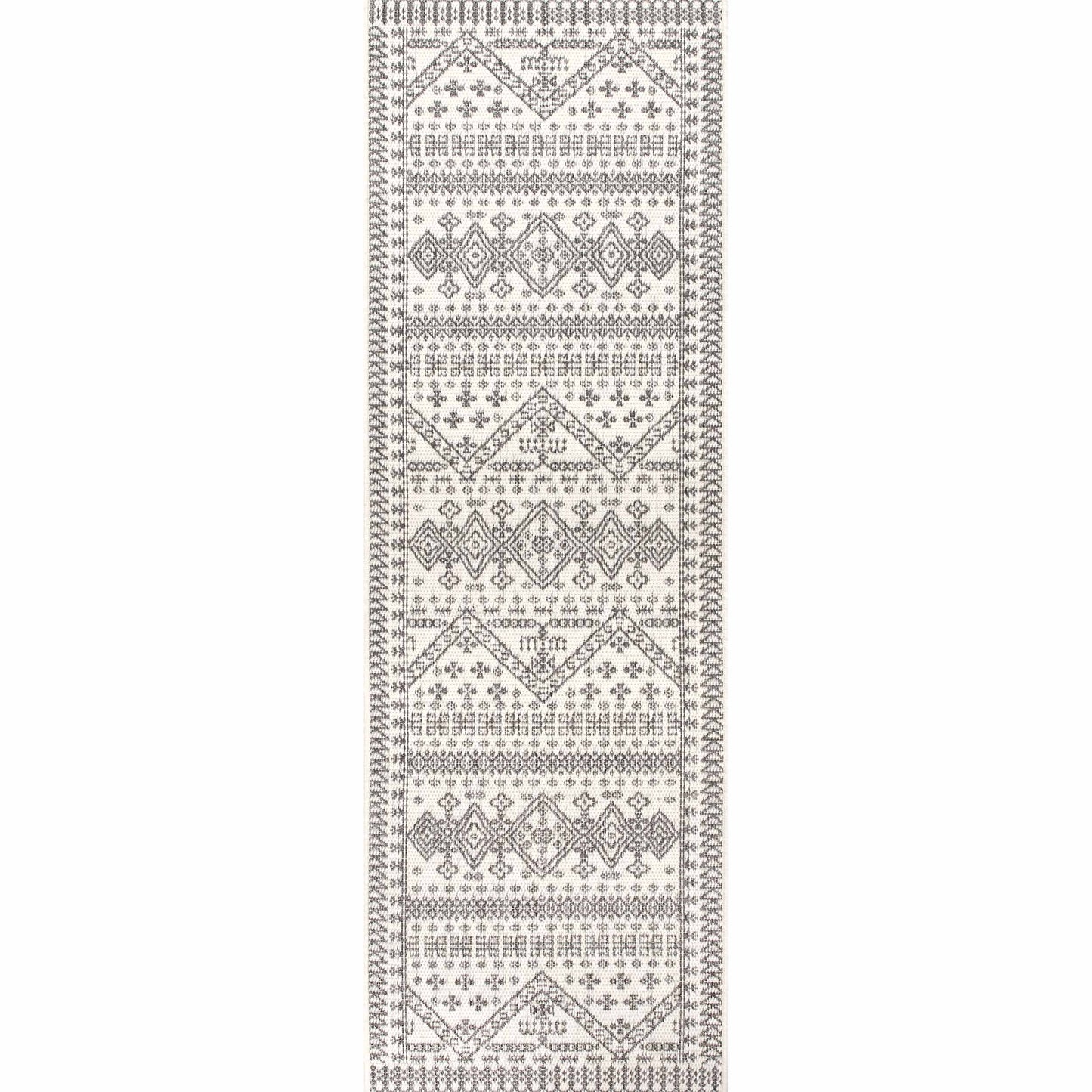 nuLOOM Kandace Tribal Indoor/Outdoor Runner Rug, 2' x 10', Blue